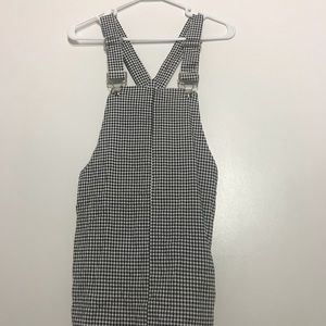 overall checkered dress
